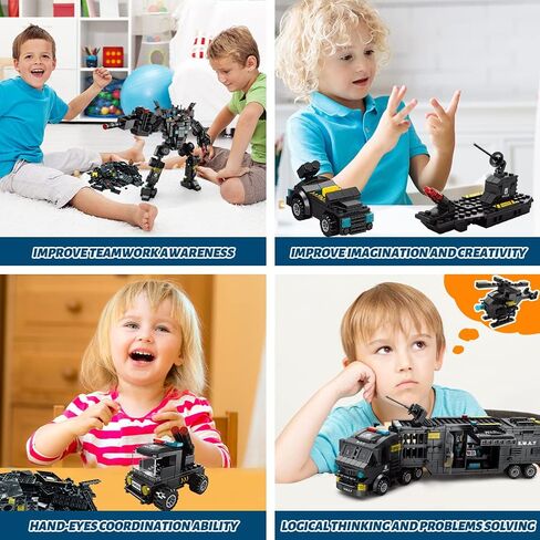 iloveee 51 in 1 Robot STEM Building Blocks Toys for Boys Age 8-12, Educational Learning Building Bricks Truck Kit, Gifts for 6 7 8 9 10 11 13 Years Old Kids, Engineering Erector Set 700PCS… in Saudi Arabia