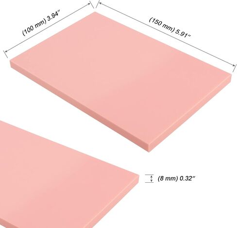 MOUYAT 10 Pack 4 x 6 Inch Green White Rubber Carving Blocks, Rubber Linoleum Block Stamp for Printmaking, Soft Rubber Crafts, DIY Craft Project in Kuwait