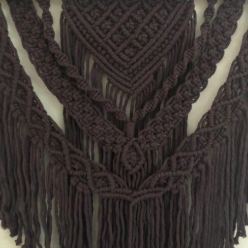 Crafteza Dark Brown Macrame Cord 4mm X 688 feet Single Strand Macrame Cord Made in India - 100% Natural Virgin Cotton Cord - Colored Rope for Crafts Perfect for DIY Macrame Crafts - Soft Macrame Yarn in Saudi Arabia