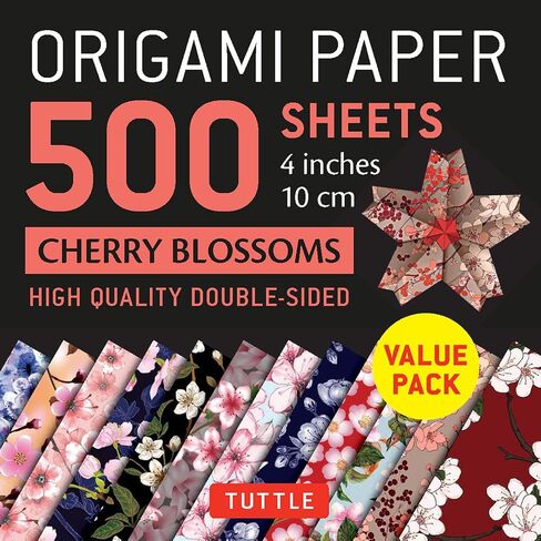 Origami Paper 500 sheets Cherry Blossoms 4" (10 cm): Tuttle Origami Paper: Double-Sided Origami Sheets Printed with 12 Different Illustrated Patterns in Saudi Arabia