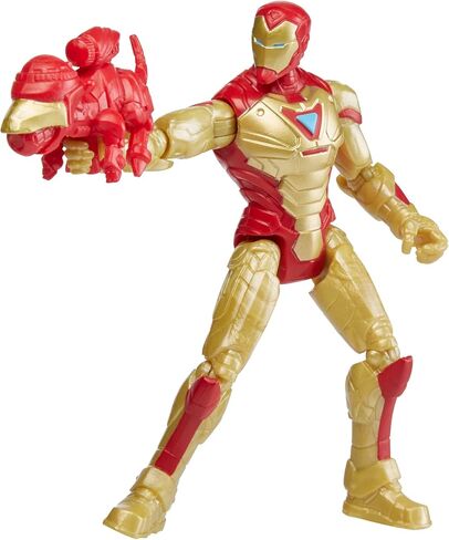 Marvel Mech Strike Mechasaurs Iron Man Action Figure, 4-Inch, with Weapon Accessory, Toys for Kids Ages 4 and Up, Medium in Saudi Arabia