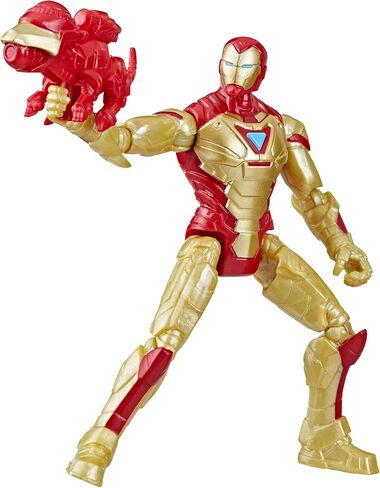 Marvel Mech Strike Mechasaurs Iron Man Action Figure, 4-Inch, with Weapon Accessory, Toys for Kids Ages 4 and Up, Medium in Saudi Arabia