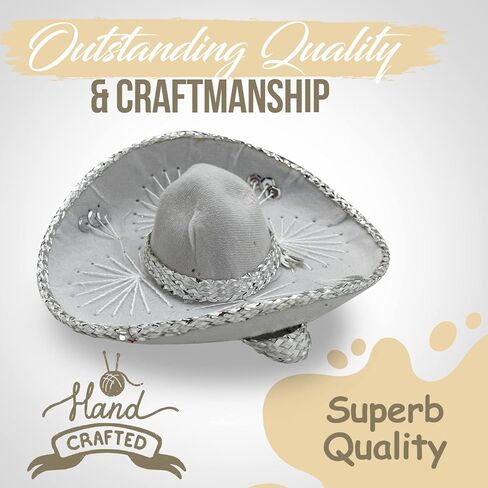 قبعة سومبريرو مكسيكية صغيرة الحجم من ياجوا مارياتشي بمقاس 15.24 سم، مناسبة للحفلات المكسيكية أو الكلاب الصغيرة أو القطط الصغيرة (مجموعة متنوعة من 3 قطع) in Kuwait