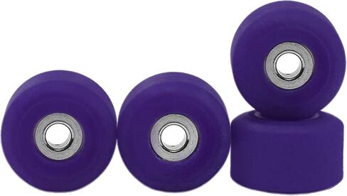 Teak Tuning Apex 61D Urethane Fingerboard Wheels - New Street Shape, 7.7mm Diameter - Ultra Spin Bearings - Made in The USA - Grape Colorway in Saudi Arabia
