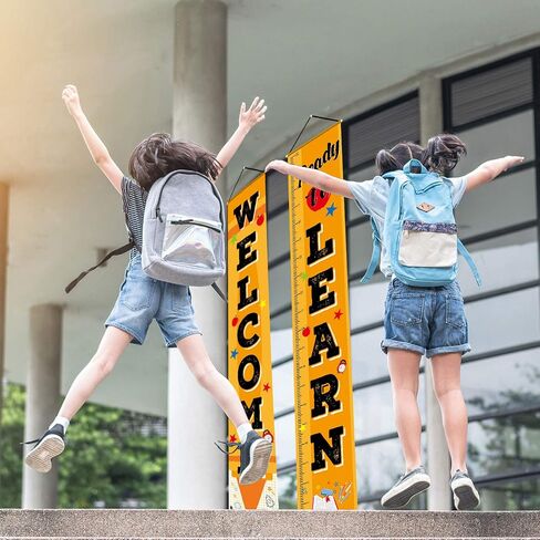 Whaline Welcome Back to School Porch Sign Banner, Back to School Party Classroom Door Hanging Decorations in Saudi Arabia