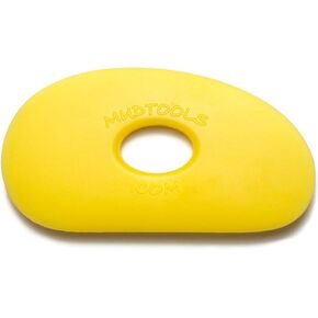 Mudtools Polymer Rib Yellow Size 0 Soft - Kidney Shape - Ceramics, Pottery, Clay - Y0 in Kuwait