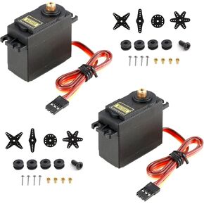 SIPYTOPF 2PCS MG996R محرك مؤازر، 180 درجة معدنية ميكرو جير مؤازرة رقمية عالية السرعة عزم الدوران محرك سيرفو لRC Robot Arm Helicopter Airplane Car Boat التحكم عن بعد in Kuwait