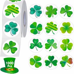1000 PCS Easter Stickers, 12 Designs Easter Egg Round Stickers Happy Easter Holiday Decoration for Holiday Decals Party Supplies Reward Gifts (1" in Diameter)