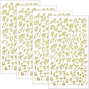 540pcs Black Letter Stickers, Glitter Cursive Alphabet Letter and Number Stickers Self Adhesive Script Alphabet Letter Stickers for Scrapbooking Grad Cap Decoration and DIY Crafts Making Supplies in Kuwait