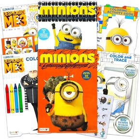 Despicable Me Minions Coloring Book Bundle with 6 Activity and Coloring Books, Stickers, Crayons, and More