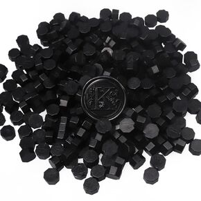 Wax Seal Beads, FsAlisa 300pcs Octagon Sealing Wax Beads for Wax Stamp Sealing, Christmas Cards, Envelopes, Wedding Invitations, Wine Packages, Gift Wrapping (Pine Green#-3)