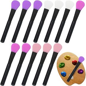 Ainvhh 16 Pcs Silicone Magic Brushes,Reusable Silicone Epoxy Resin Applicator Sticks for DIY Painting Mixing & Spreading to Glitter Tumblers, Acrylic Cups, Mug
