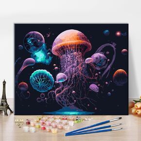 Paint by Numbers for Adults Universe by Number Artwork Cosmic Star Paint by Numbers for Adults Beginner Abstract Space Paint by Number Kits Unframed Wall Decor Acrylic Paints 16x20 in