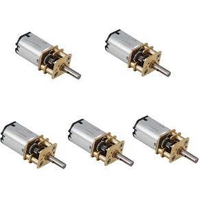 Pensionalgood 5 قطعة Mini N20 موتور تروس تيار مستمر 3 فولت-6 فولت سرعة بطيئة علبة تروس معدنية كاملة لتقوم بها بنفسك أداة سيارة روبوت in Kuwait