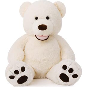 MorisMos Giant Teddy Bear, Large Teddy Bears 3ft Beige Plush, Big Stuffed Animals for Girlfriend Kids, 39inch