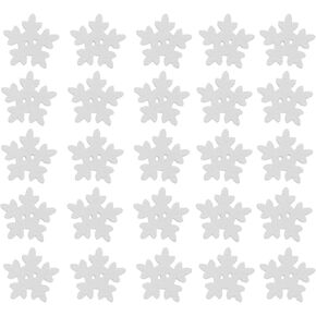 Milisten 50pcs Wood Snowflake Buttons, Christmas Snowflakes Buttons, White Wooden Snowflake Buttons, Christmas Snowflake Charms for Knitting Sewing DIY Scrapbook Crafts Xmas Decoration in Saudi Arabia