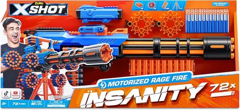 مسدس جاتلينج المزود بمحرك من زورو XSHOT Insanity مع حامل ثلاثي القوائم يتضمن 72 سهمًا in Saudi Arabia