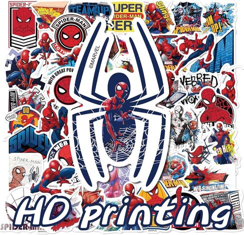 Spider Kids Stickers - 85pcs Non-Repeatable Stickers Water Bottle Water Bottle Car Bike for Laptop Bumper Skateboard Luggage Computer Superhero Stickers in Kuwait