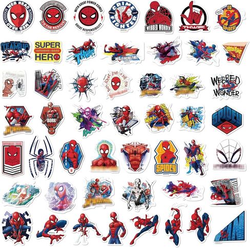 Spider Kids Stickers - 85pcs Non-Repeatable Stickers Water Bottle Water Bottle Car Bike for Laptop Bumper Skateboard Luggage Computer Superhero Stickers in Kuwait