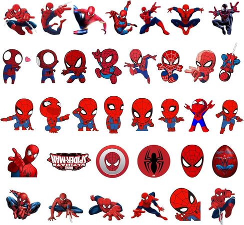 Spider Kids Stickers - 85pcs Non-Repeatable Stickers Water Bottle Water Bottle Car Bike for Laptop Bumper Skateboard Luggage Computer Superhero Stickers in Kuwait