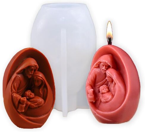 Cestony 2Pcs 3D Men and Female Angel shape Candle Silicone Molds for DIY Candle Resin Pillar Aromatherapy Candles Wax Soap Flower Specimen Clay Craft Desk Decor Making Tools in Kuwait