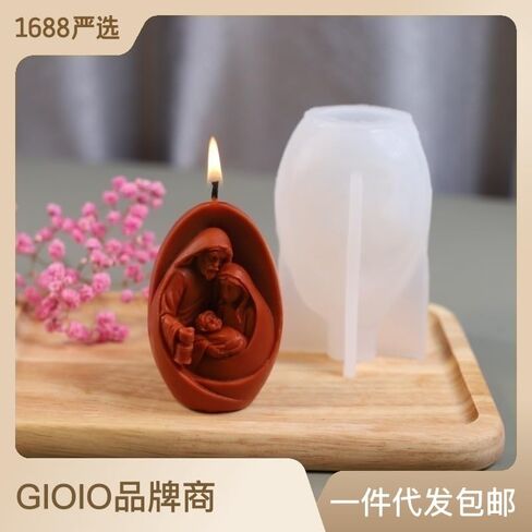 Cestony 2Pcs 3D Men and Female Angel shape Candle Silicone Molds for DIY Candle Resin Pillar Aromatherapy Candles Wax Soap Flower Specimen Clay Craft Desk Decor Making Tools in Kuwait