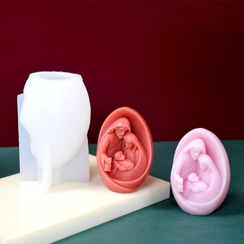 Cestony 2Pcs 3D Men and Female Angel shape Candle Silicone Molds for DIY Candle Resin Pillar Aromatherapy Candles Wax Soap Flower Specimen Clay Craft Desk Decor Making Tools in Kuwait