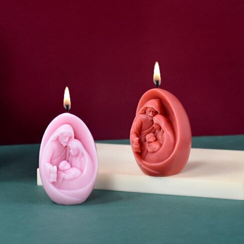 Cestony 2Pcs 3D Men and Female Angel shape Candle Silicone Molds for DIY Candle Resin Pillar Aromatherapy Candles Wax Soap Flower Specimen Clay Craft Desk Decor Making Tools in Kuwait