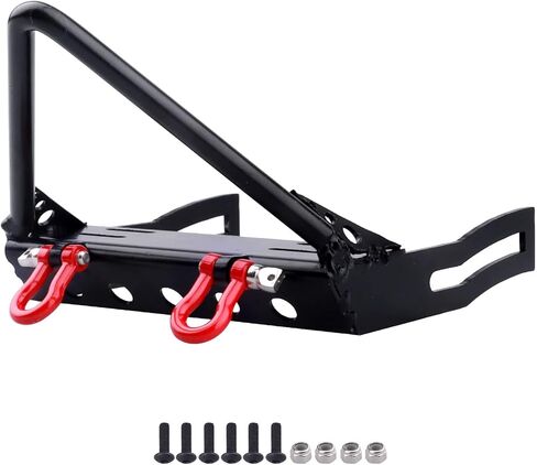 CrazyHobby Metal RC Crawler Front Bumper مع ونش جبل أغلال لمحور SCX10 وSCX10 II Redcat Gen7 Gen 8 ترقيات (النوع B) in Saudi Arabia