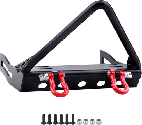 CrazyHobby Metal RC Crawler Front Bumper مع ونش جبل أغلال لمحور SCX10 وSCX10 II Redcat Gen7 Gen 8 ترقيات (النوع B) in Saudi Arabia