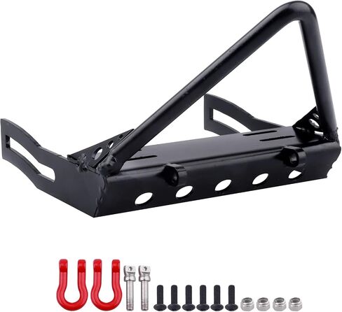 CrazyHobby Metal RC Crawler Front Bumper مع ونش جبل أغلال لمحور SCX10 وSCX10 II Redcat Gen7 Gen 8 ترقيات (النوع B) in Saudi Arabia