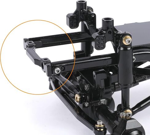 Aluminium Alloy Front Bumper Mount for Axial SCX24 Deadbolt AXI90081 1/24 RC Crawler Car Upgrade Parts (Black) in Saudi Arabia