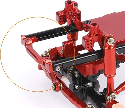 Aluminium Alloy Front Bumper Mount for Axial SCX24 Deadbolt AXI90081 1/24 RC Crawler Car Upgrade Parts (Black) in Kuwait