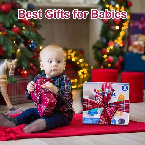 3 قطع من ألعاب الأطفال من عمر 6 إلى 12 شهرًا، ألعاب التسنين الأساسية لحديثي الولادة لمدة 6 12 18 شهرًا هدايا للأولاد والبنات والرضع والأطفال الصغار، مكعبات بناء حلقات تراص وكرات حسية للأطفال من سن 6 إلى 12 شهرًا in Kuwait