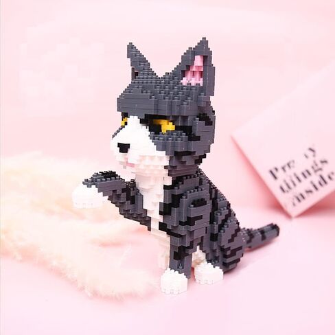 Uvini Micro Blocks Cat Building Set, Adult Building Set, Cat Model Toy for Women, Teens or Adult 1390 Pieces in Saudi Arabia