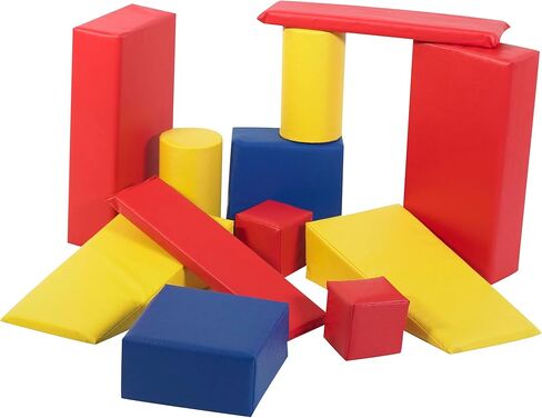 Children's Factory Big Builder Blocks, Large Soft Foam Building & Learning Toys for Toddlers, Classroom/Homeschool Indoor Play Equipment, Set of 12 in Saudi Arabia