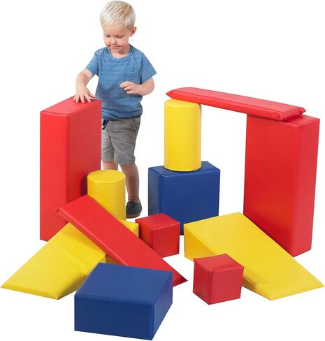 Children's Factory Big Builder Blocks, Large Soft Foam Building & Learning Toys for Toddlers, Classroom/Homeschool Indoor Play Equipment, Set of 12 in Saudi Arabia
