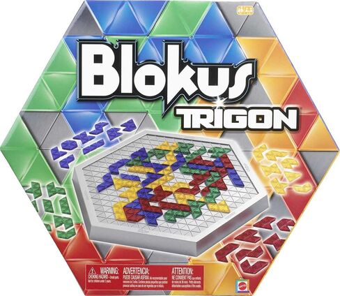 لعبة Mattel Games Blokus Trigon Board، لعبة عائلية للأطفال والكبار، استخدم استراتيجية لمنع خصمك، سهلة التعلم (حصريًا لأمازون) in Saudi Arabia