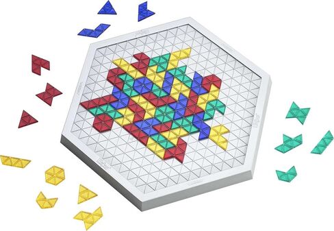 لعبة Mattel Games Blokus Trigon Board، لعبة عائلية للأطفال والكبار، استخدم استراتيجية لمنع خصمك، سهلة التعلم (حصريًا لأمازون) in Saudi Arabia