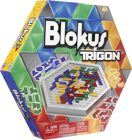 لعبة Mattel Games Blokus Trigon Board، لعبة عائلية للأطفال والكبار، استخدم استراتيجية لمنع خصمك، سهلة التعلم (حصريًا لأمازون) in Saudi Arabia