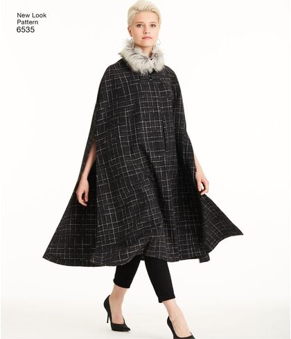 NEWLOOK Sewing Pattern D0730/6535 - Misses' Capes in Four Lengths, A (6-8-10-12-14-16-18-20-22-24) in Saudi Arabia