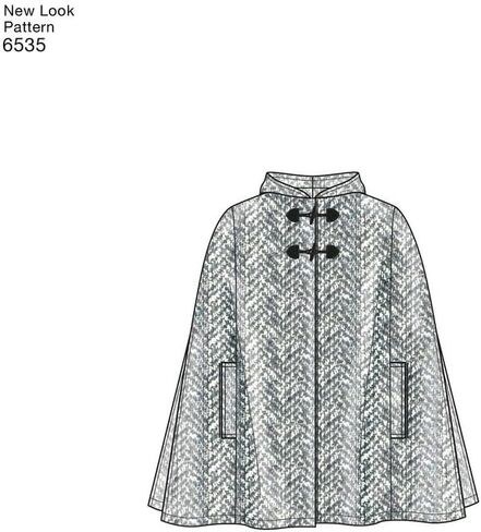 NEWLOOK Sewing Pattern D0730/6535 - Misses' Capes in Four Lengths, A (6-8-10-12-14-16-18-20-22-24) in Saudi Arabia