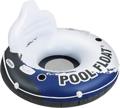 【2 Pack】 Pool Floats River Raft Inflatable Tube 53 "Large Diameter, Water Float to Lounge Above Lake and River, Outdoor Water Tube Sport Fun, Recreational Use, Two Grip Handles, Cup Holder, Grab Rope in Kuwait