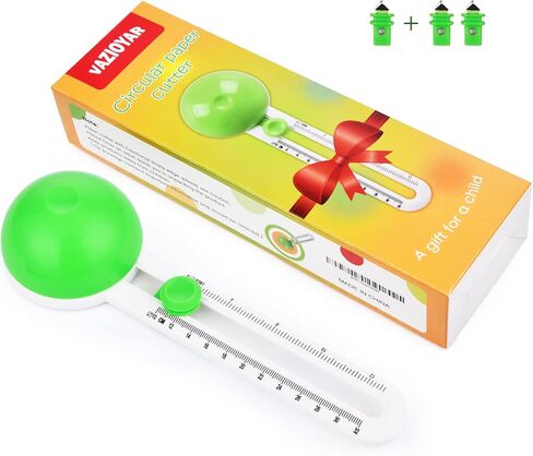 قاطعة ورق دائرية فازيويار، قاطعة دائرية، قاطعة دائرية للحرف الورقية، هدايا للأطفال (أخضر) in Kuwait