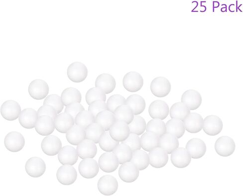 DMiotech 25 Pack 1.4 Inch Foam Balls Polystyrene Round Solid Foam Ball White for DIY Crafts, Arts, Party Decoration in Saudi Arabia