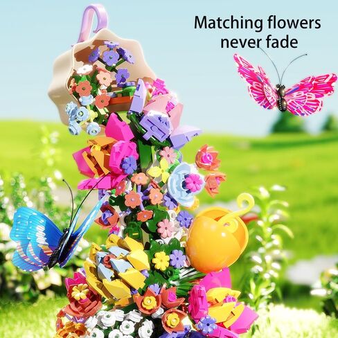 ميزيوندي مجموعة بناء صندوق دوار للموسيقى، مجموعة بناء الزهور - مع ضوء، عيد الحب، هدية عيد الميلاد، مجموعات بناء نباتات الحديقة in Kuwait