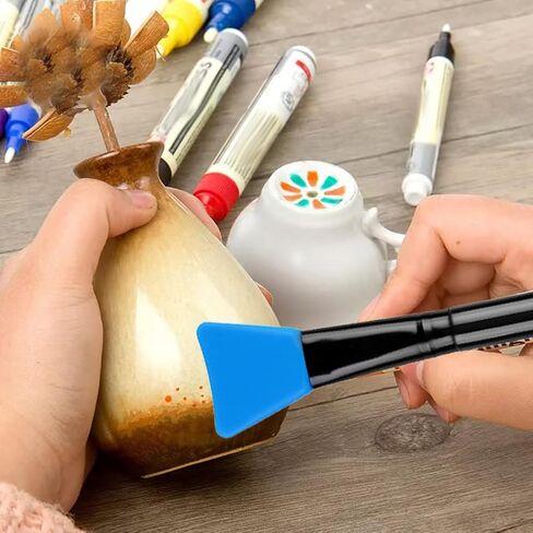 Ainvhh 16 Pcs Silicone Magic Brushes,Reusable Silicone Epoxy Resin Applicator Sticks for DIY Painting Mixing & Spreading to Glitter Tumblers, Acrylic Cups, Mug in Kuwait