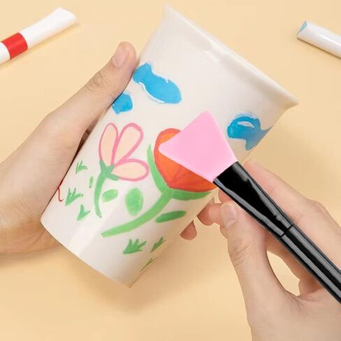 Ainvhh 16 Pcs Silicone Magic Brushes,Reusable Silicone Epoxy Resin Applicator Sticks for DIY Painting Mixing & Spreading to Glitter Tumblers, Acrylic Cups, Mug in Kuwait