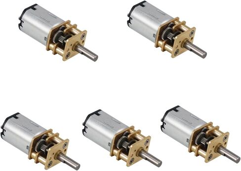 Pensionalgood 5 قطعة Mini N20 موتور تروس تيار مستمر 3 فولت-6 فولت سرعة بطيئة علبة تروس معدنية كاملة لتقوم بها بنفسك أداة سيارة روبوت in Kuwait