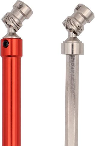 Treehobby 2PCS Steel Universal Drive Shaft CVD Universal Joint Compatible with 1/10 RC Axial SCX10 D90 Tamiya CC01 RC Crawler Car Upgrade Accessories (Red) in Saudi Arabia